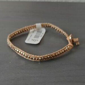 Express jute and gold rhinestones bracelet